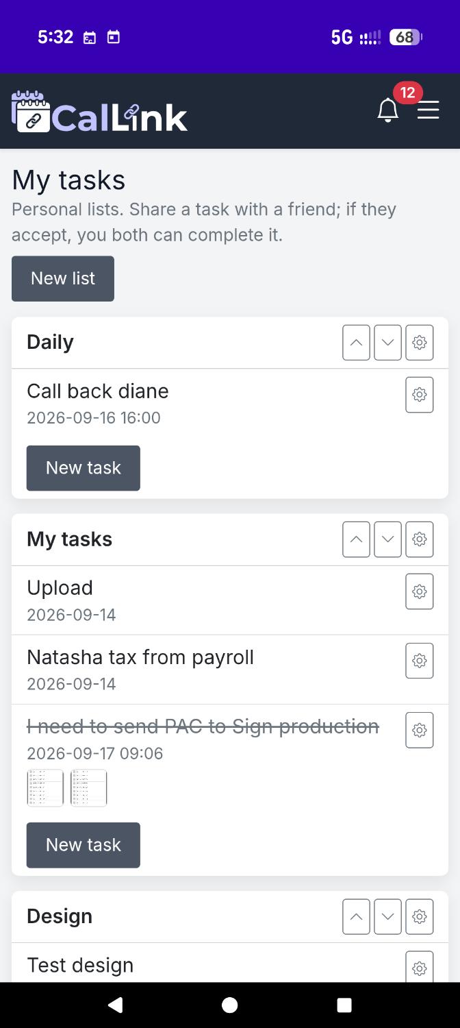 My personal tasks